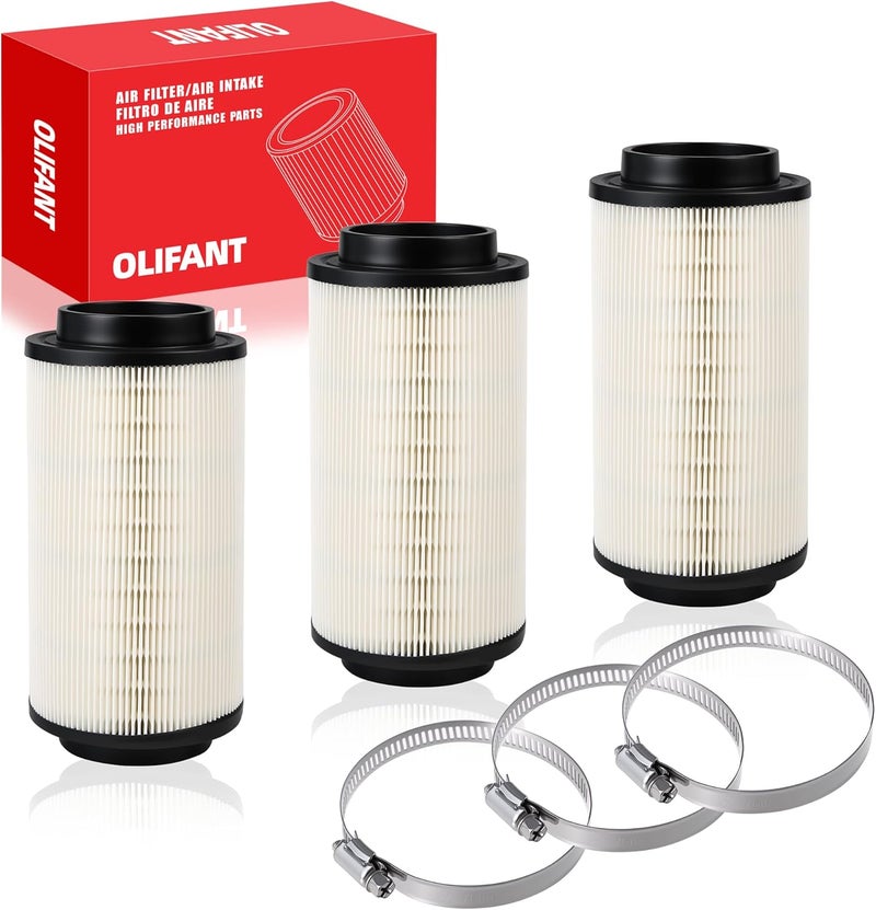 OLIFANT 3Pcs Air Filter For Polaris Sportsman 500 570 850 335 400 450 550 600 700 800 1000 XP/Scrambler 500 850 1000 XP Magnum Trail Blazer Boss Diesel Air intake 7080595 7082101 - Image 1