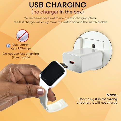 Bouncefit M I D116 Fitness Band Smart Watch for Men, Women, Boys, Girls, Kids – Single Touch Interface, Water Resistant, Workout Modes,Quick Charge Sports Smartwatch – White I - Image 5