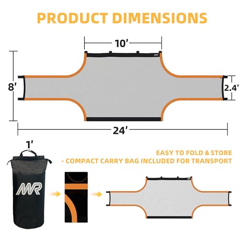 MR. MR Soccer Goal Target Sheet 24x8 11 Players Field Net Professional Shooting Practice Aid - Image 3