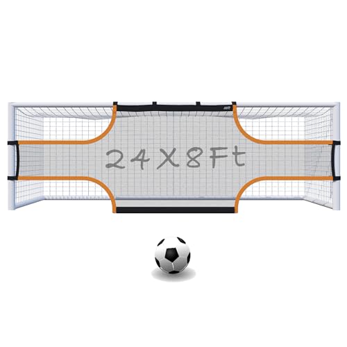 MR. MR Soccer Goal Target Sheet 24x8 11 Players Field Net Professional Shooting Practice Aid - Image 1
