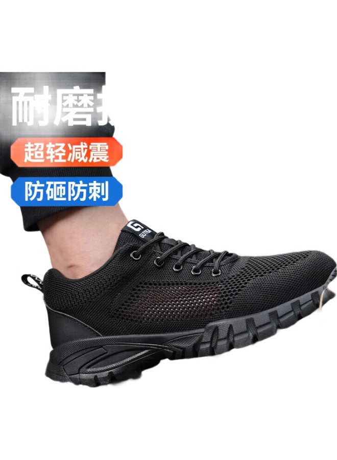 JUNBU Safety Shoes For Men, Summer Breathable Steel Toe Cap, Anti-Smashing, Anti-Puncture, Lightweight, Odor-Resistant, Construction Site Work Shoes 1125T Size 39 - Image 3