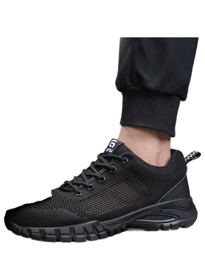 JUNBU Safety Shoes For Men, Summer Breathable Steel Toe Cap, Anti-Smashing, Anti-Puncture, Lightweight, Odor-Resistant, Construction Site Work Shoes 1125T Size 39 - Image 2