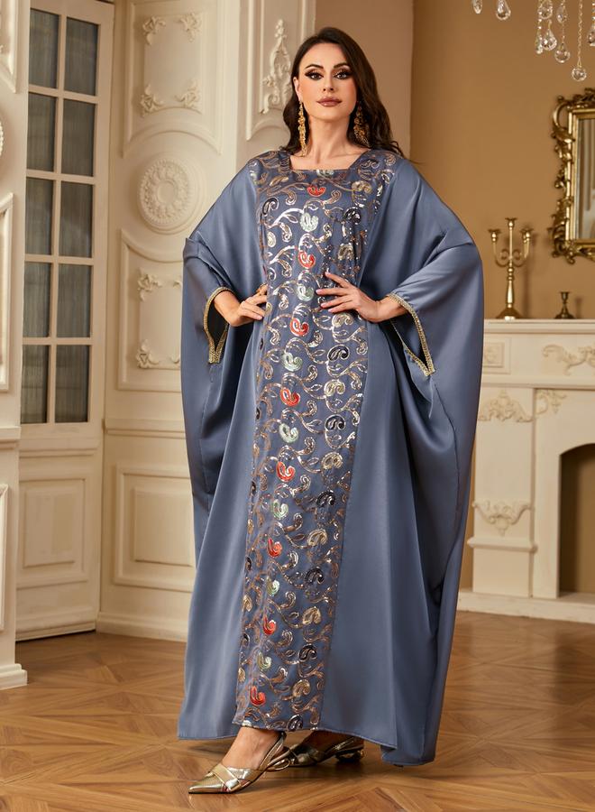 تايك تو جلابية ساتان بتطريز ترتر - Image 1