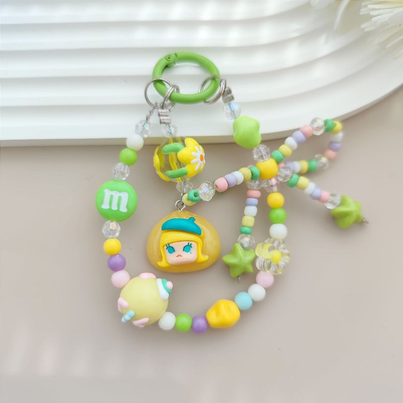 Creative Pop Hand-Painted Figurine Phone Chain Keyring Bag Charm Molly style