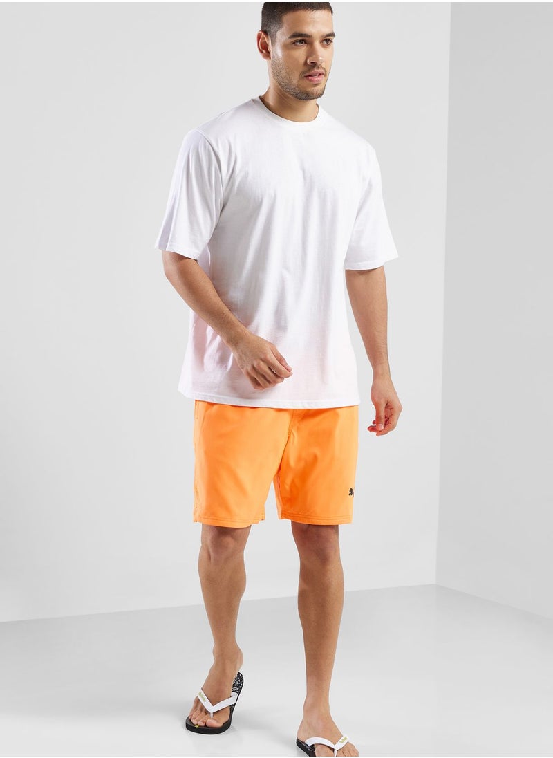 PUMA - Logo Loose Fit Swim Shorts - Image 1