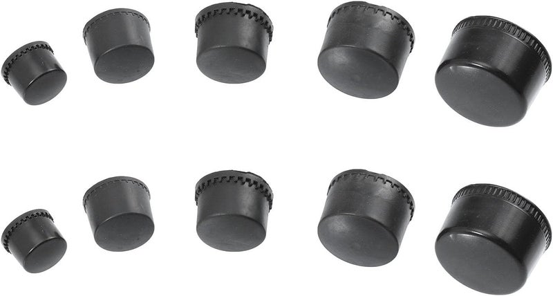 10pcs Replacement Rubber Mallet Heads with 25-45mm Sizes, Sturdy Replacement Striking Tips for Flooring Installation and Woodworking Tools Accessories - Image 1