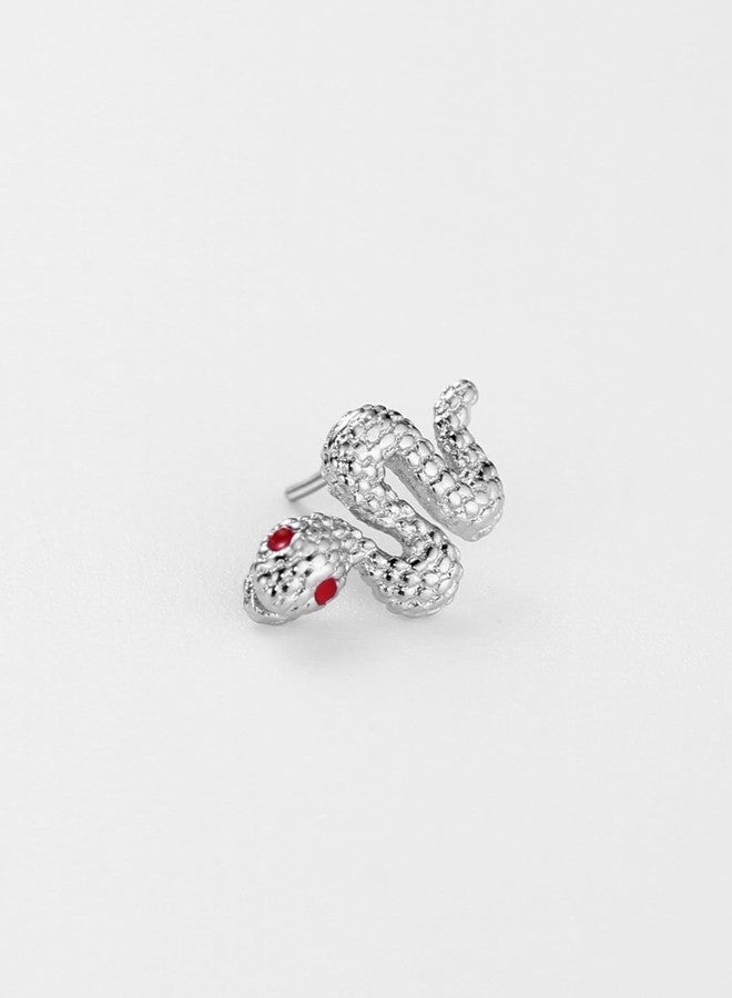 FANSING Snake Labret Studs Push Pin Earrings 6mm Length Threadless Nose Stud Surgical Steel Nose Rings for Women 20g Conch Earlobe Rook Tragus Piercing Jewelry Halloween Jewelry - Image 3