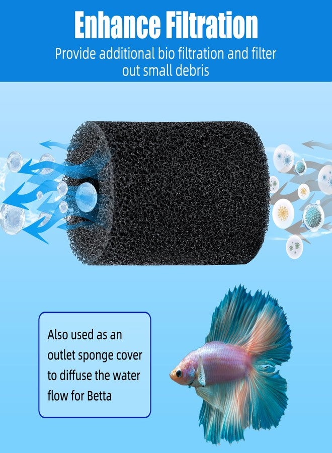 AQUANEAT 6-Pack Pre-Filter Sponge for Aquarium Shrimp Fry Fish Tank Filter 0.6” Intake, Replacement Foam Cover - Image 4