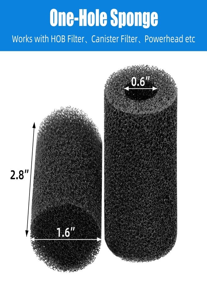 AQUANEAT 6-Pack Pre-Filter Sponge for Aquarium Shrimp Fry Fish Tank Filter 0.6” Intake, Replacement Foam Cover - Image 2