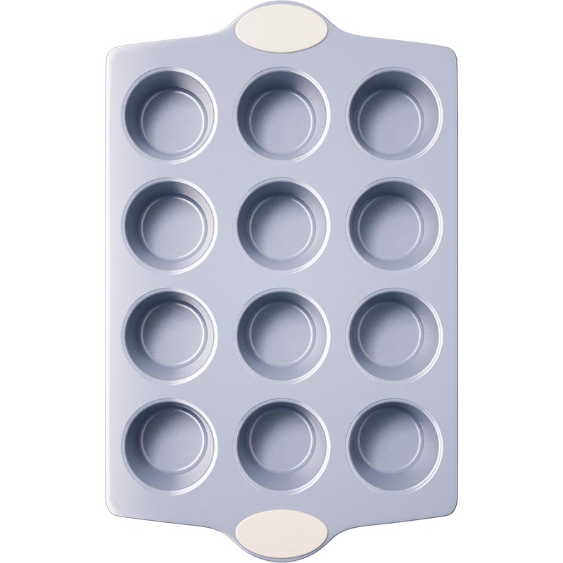 BRONYPRO 12-Cup Non Toxic Nonstick Ceramic Muffin Pan & Cupcake Tin, PFOA & PFOA Free, Heavy Duty Rust-Resistant Aluminized Steel, Oven Safe, Cream White - Image 1