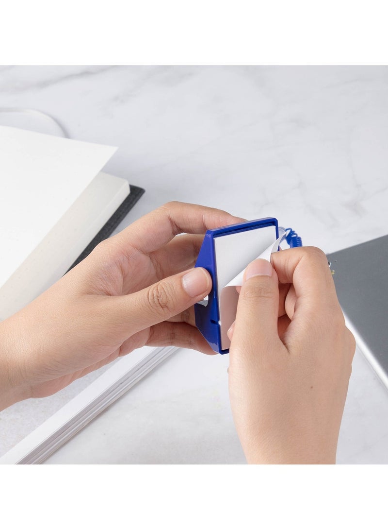 Deli E6791-BL Desk Pen with Stand â€“ Adhesive Base, 180Â° Rotatable, Soft Grip, Tethered Ballpoint Pen for Office, Reception & Counter Use, Blue - Image 5