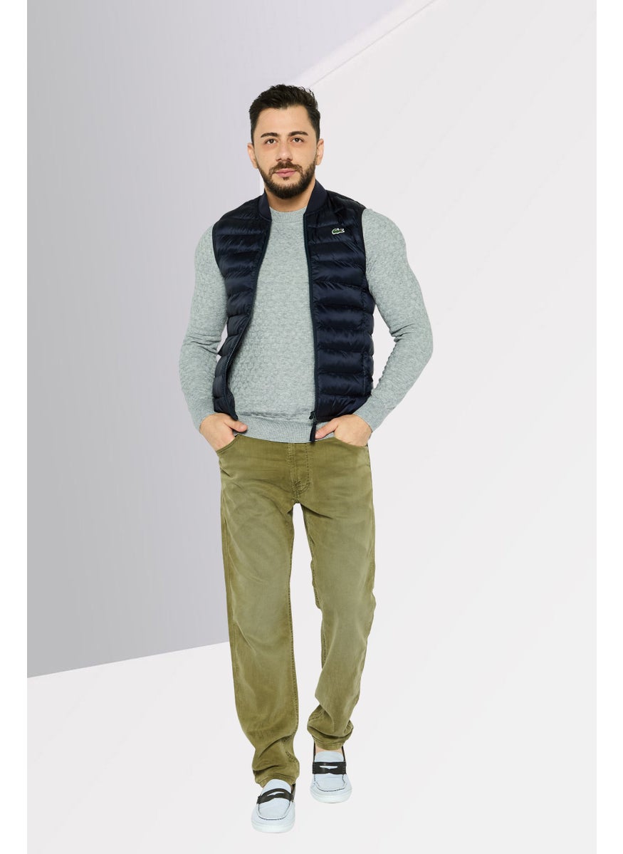 LACOSTE Men Embroidered Logo Sleeveless Puffer Vest Jacket, Navy Blue  - Image 2