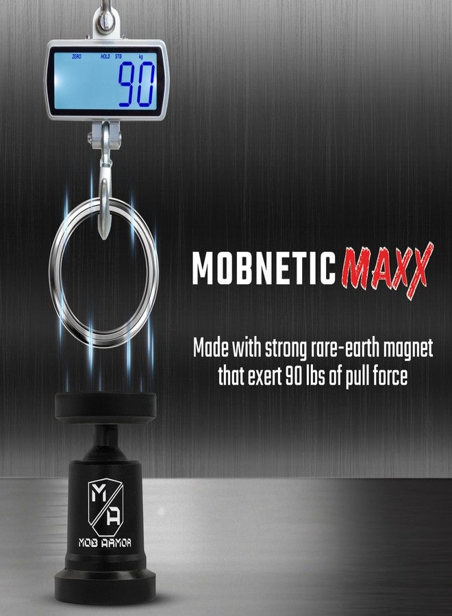 Mob Armor MobNetic Maxx - Magnetic Phone Holder for Car, USA Assembled Car Phone Mount, Supports iPhone & Android, Christmas, White Elephant for Men, Dad, Boyfriend, Husband - Black - Image 4