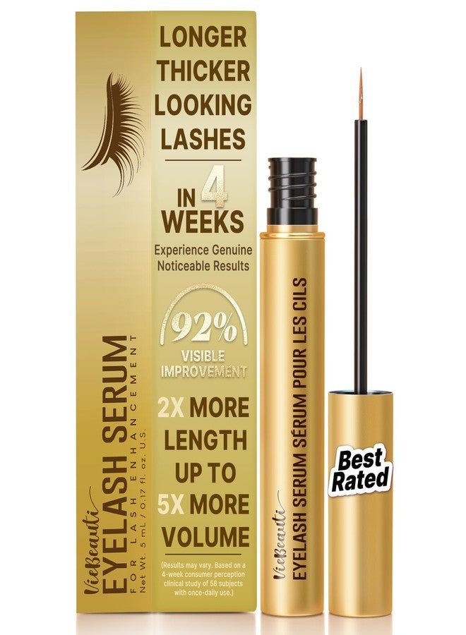 VieBeauti Lash Serum for Eyelash Growth: 5mL Eyelash Growth Serum with Advanced Formula to Boost Longer Fuller and Thicker Looking Lashes - Vegan & Cruelty-Free for Sensitive Eyes 5-Month Supply - Image 1