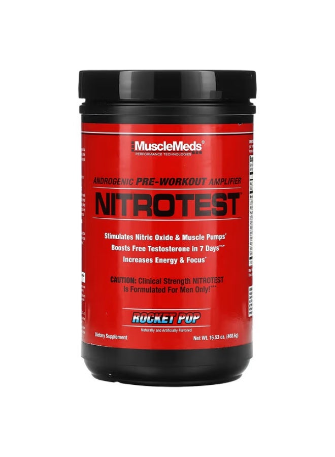 MUSCLEMEDS Muscle Meds Pre-Workout Amplifier, Rocket Pop, 16.53 oz (468.6 g) - Image 1