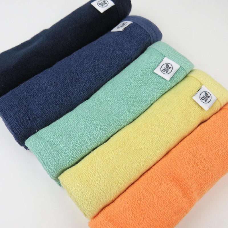 HonestBaby Unisex Baby Organic Cotton Washcloth MultiPack Winter Accessory Set 5Pack Rainbow Blue One Size - Image 5