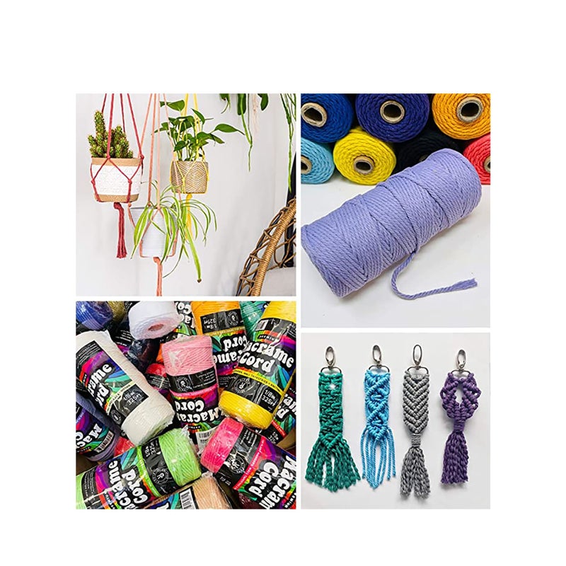 SOLARAE Macrame Cord Gold 100% Cotton Cord Rope For Macrame 3 Mm Natural And Colored Craft String Yarn Materials 100 M Long - Image 3