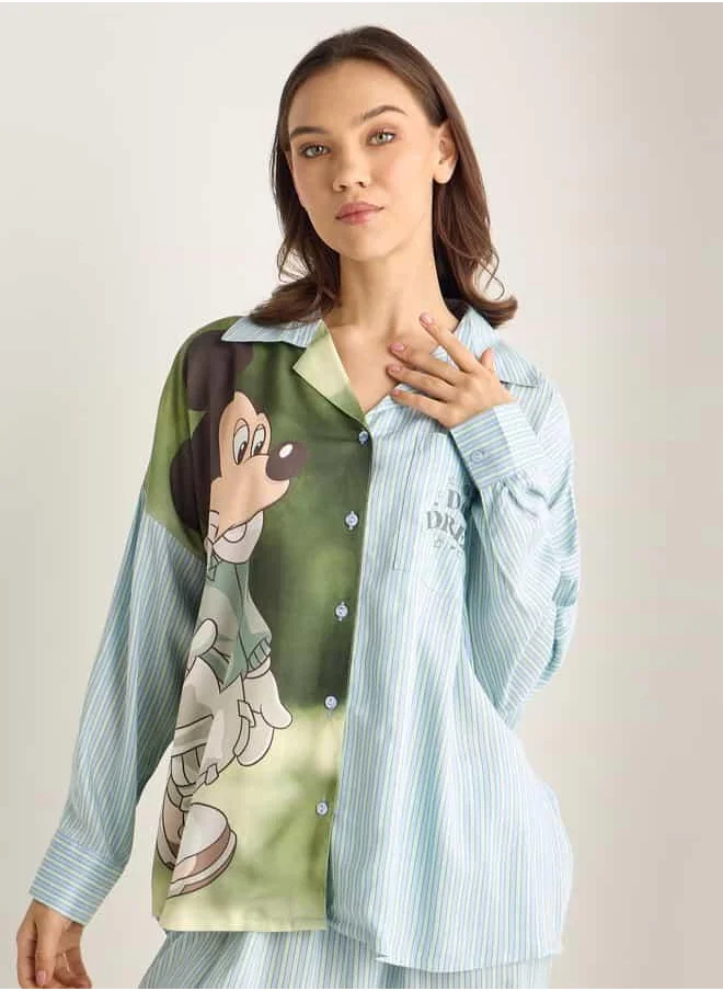 FAV Mickey Mouse Print Shirt and Pyjama Set