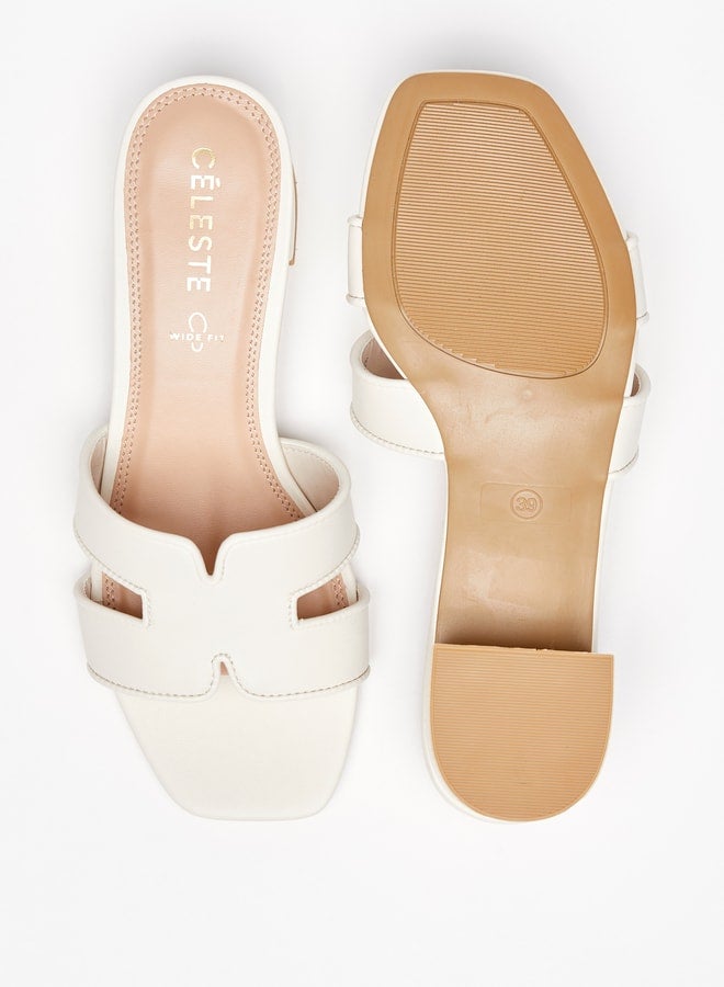 سيليست صنادل نسائية انزلاقية بكعب عريض وملمس بارز - Image 4