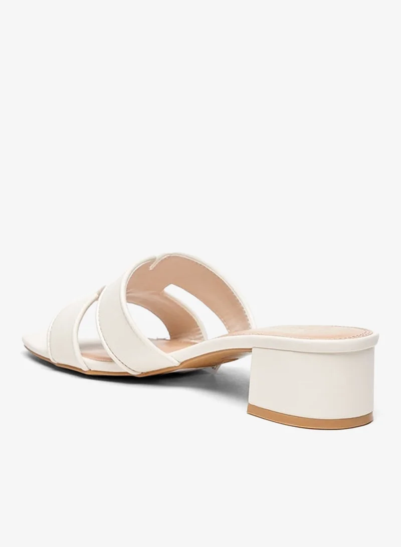 Celeste Women's Textured Slip-On Slide Sandals with Block Heels