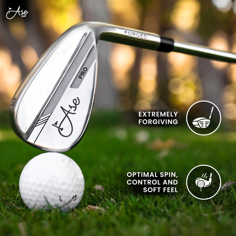 Ase Golf Premium CM-1 Golf Wedge Set or Individual Golf Wedges - Full Face Grooves + Milled Face Wedges, Singles or Set for Men Lob, Gap, Sand Wedged 50/52/54/56/58/60 Degree Clubs - Image 5