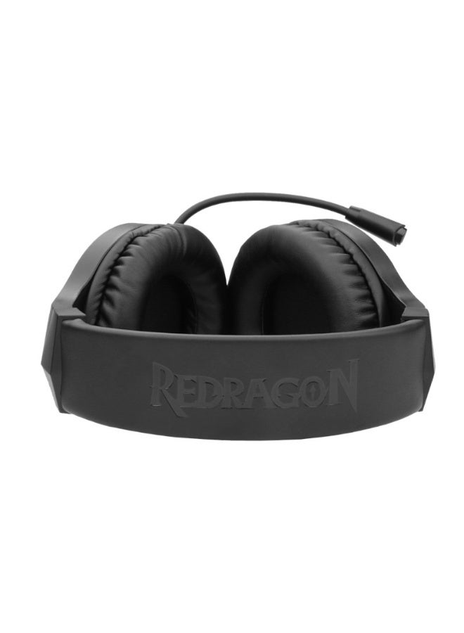 Redragon HYLAS H260 RGB Gaming Headphone, 50mm Audio Drivers, Passive Noise Isolation, 3.5mm Audio & Mic Jack, USB-A Connector, 6ft Cable Length, Black | H260-RGB - Image 1