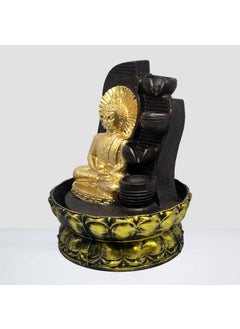 SPLICE SPLICE Resin Buddha Water Fountain LED Light 4Tier for Home Decor Showpiece  - Image 3
