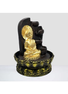 SPLICE SPLICE Resin Buddha Water Fountain LED Light 4Tier for Home Decor Showpiece  - Image 4