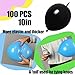JINUPHION 100 Pcs Quick Link Balloons Black 10 inch Latex Linking Balloons for Balloon WallArchesChains Birthday Party Wedding Anniversary Graduation Arch Party Decor black - Image 4