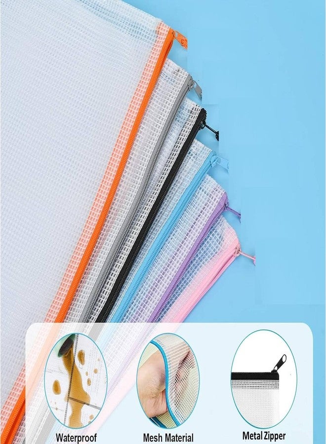 Lify Zipper Pouch, Extra Large Zipper Bags, Waterproof Zipper Pouches for Office Supplies, Puzzles, Board Game Storage & Cross Stitch Projects- 6 Piece Pack (Light Grey A3&A4 (3+3)-6Pouch) - Image 4