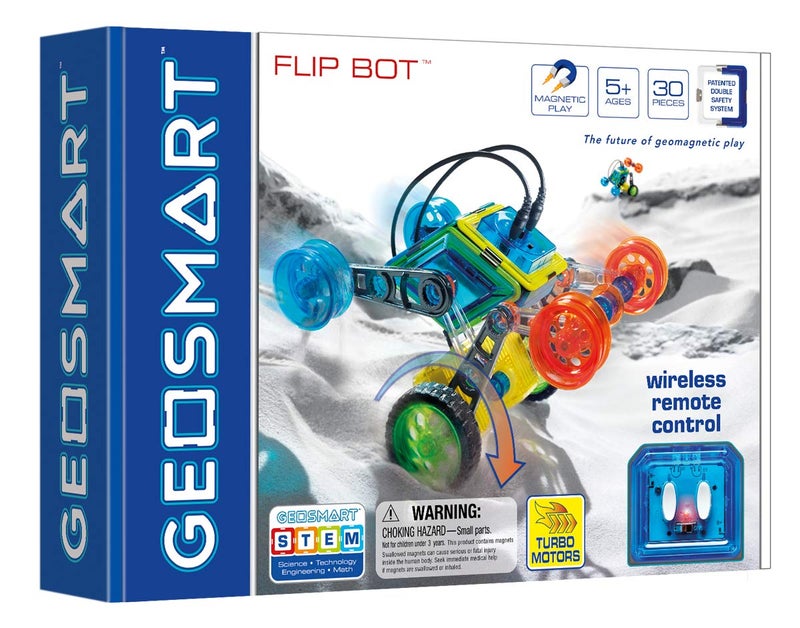 GeoSmart Flip Bot - Build Remote-Controlled GeoMagnetic Vehicles with This STEM Focused Magnetic Construction Set Featuring Rechargeable Turbo Motors - Image 3