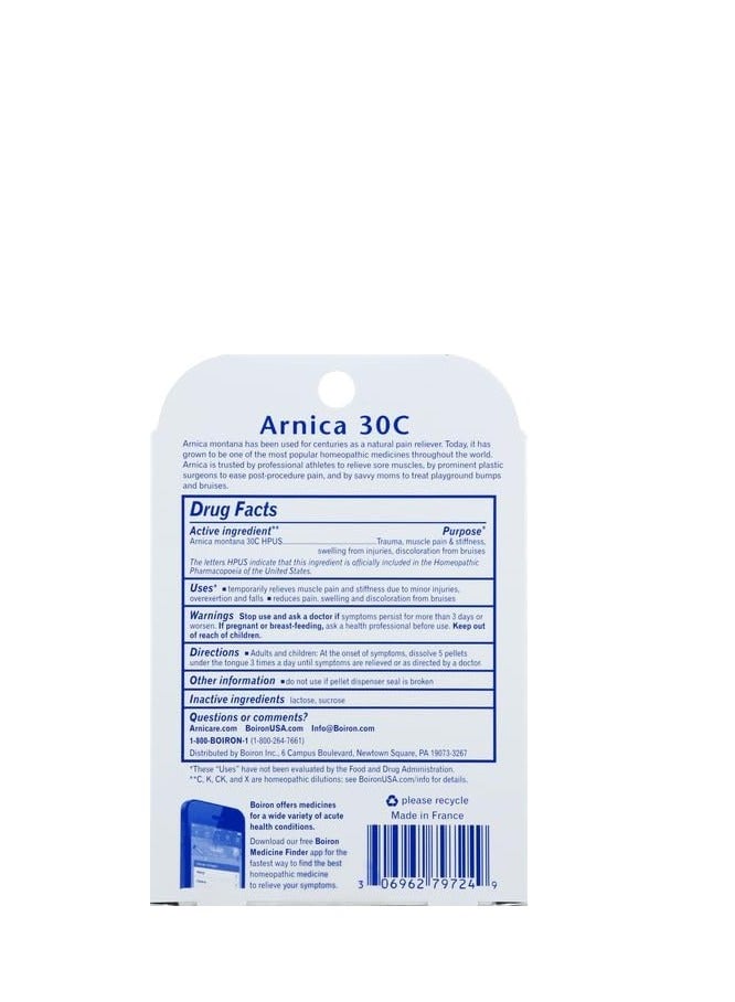 Boiron Arnica Montana 30C Homeopathic Medicine for Relief from Muscle Pain, Muscle 3 Count 240 Pellets - Image 2