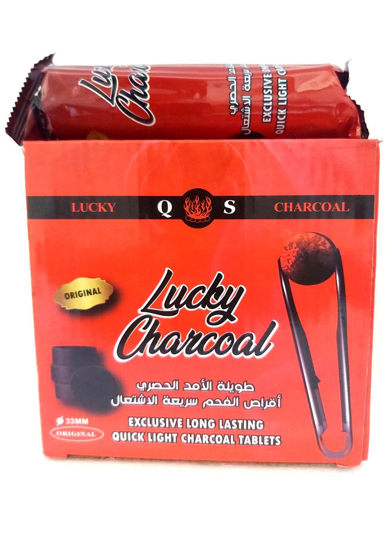 Lucky Bakhoor Charcoal Quick Lighting and Long Lasting Incense Charcoal Tablets for Oud, Bakhoor and Incense - 80 Pieces-33 MM - Image 1