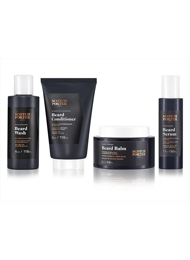 scotch porter Beard Kit | Includes Beard Wash, Beard Conditioner, Beard Balm, and Beard Serum | Formulated with Non-Toxic Ingredients, Free of Parabens, Sulfates & Silicones | Vegan - Image 1