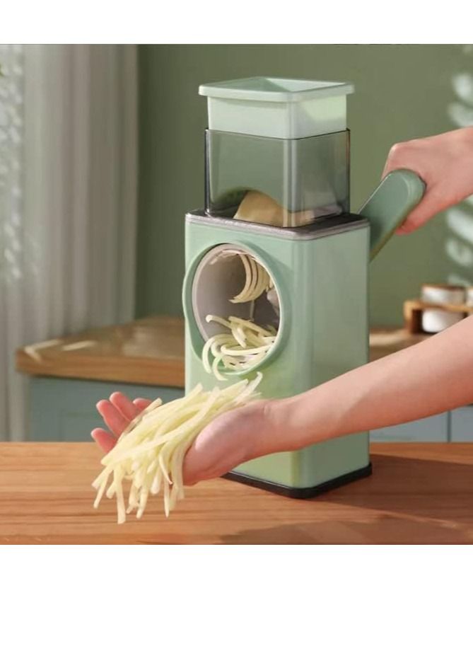 vege-cutter1x20 Multifunctional Vegetable Grater Fruit Vegetable Slicer Easy Clean 4 in 1 Adjustable Handheld Vegetable Slicer Spiral Drum Slicer Assorted - Image 5
