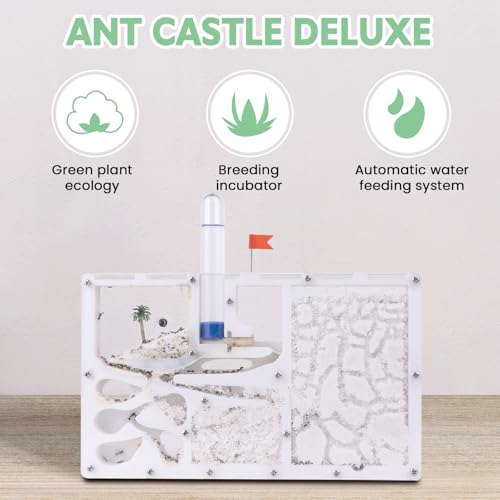 DigNew Ant Farming CastleHabitat Science Learning KitFarms for Live AntsStudy of EcosystemBehavior of Ant Colony Explore The World at Home School Live Ants NOT Included White - Image 5