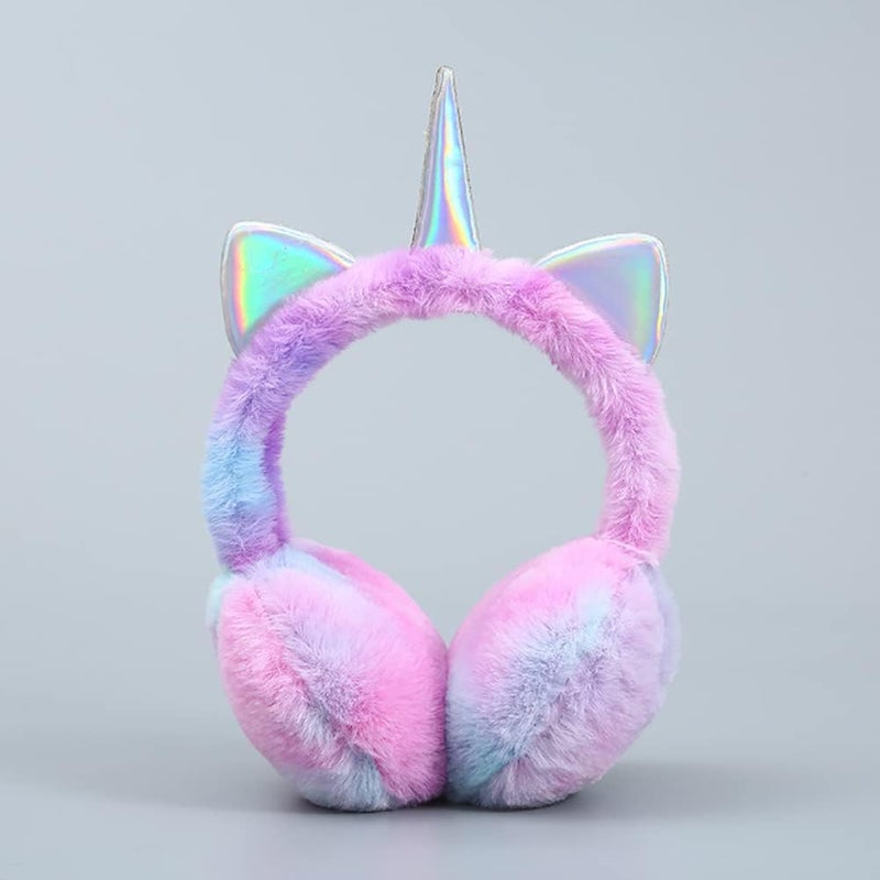Ztl Unicorn Earmuffs for Girls Kids Women Soft Plush Ear Warmers Winter Ear Muffs - Image 3