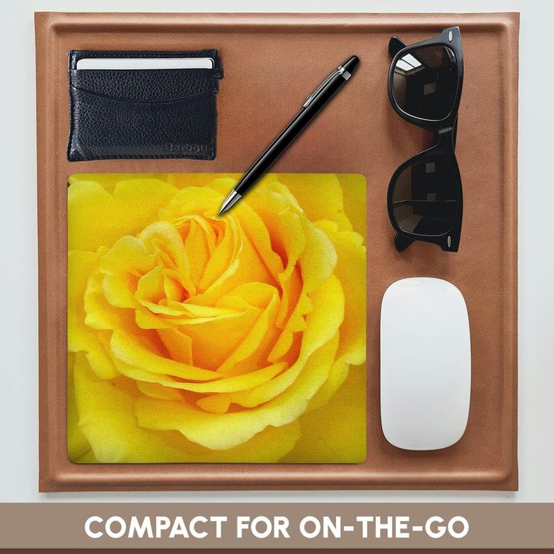 3dRose LLC 8 x 8 x 0.25 Inches Mouse Pad, Rose Yellow (mp_21383_1) - Image 4