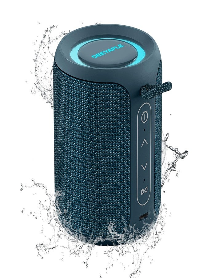 Deeyaple Bluetooth Speaker, Intense Bass Bluetooth Speaker, Bluetooth 5.3 Connected Speaker, 15W Bluetooth Speaker, IPX7 Waterproof, Dual Stereo Pairing (Blue) - Image 1