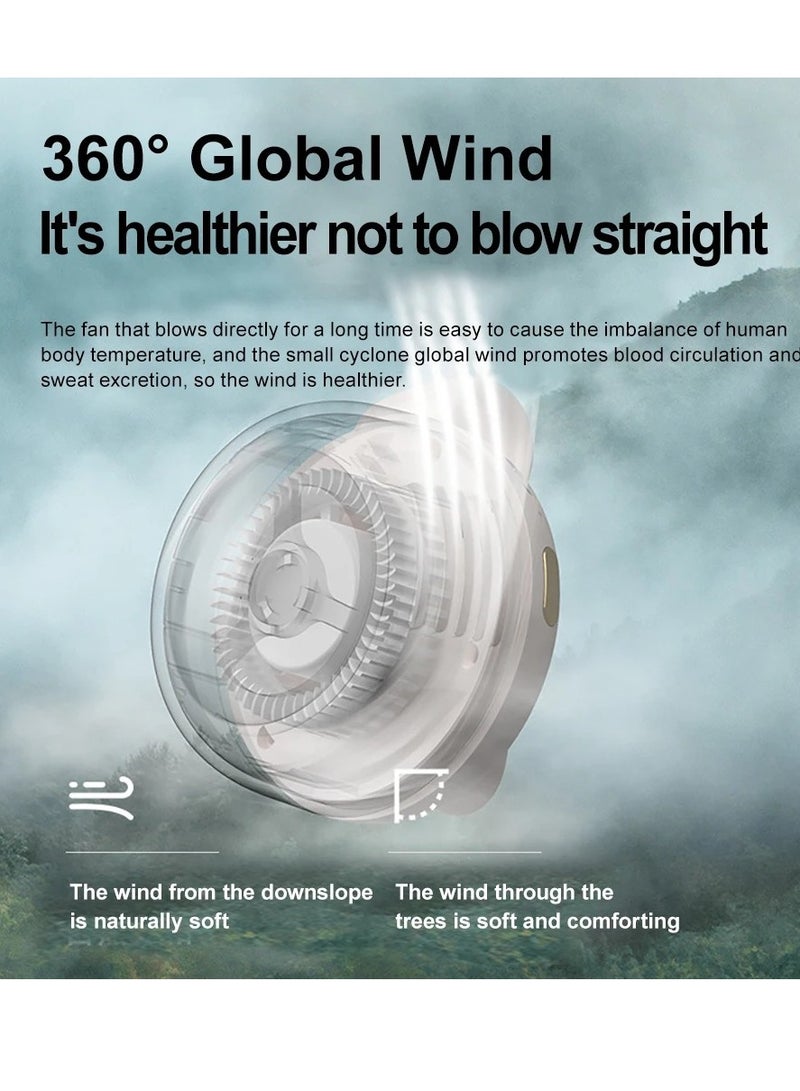 BlueFire Portable Mini Leafless Clip Fan for Waist, Neck & Collar - 360° Adjustable USB Rechargeable Bladeless Personal Fan | 900mAh Battery for 5Hrs Cooling | Ideal for Outdoor, Travel & Work - Stay Cool & Comfortable! - Image 2