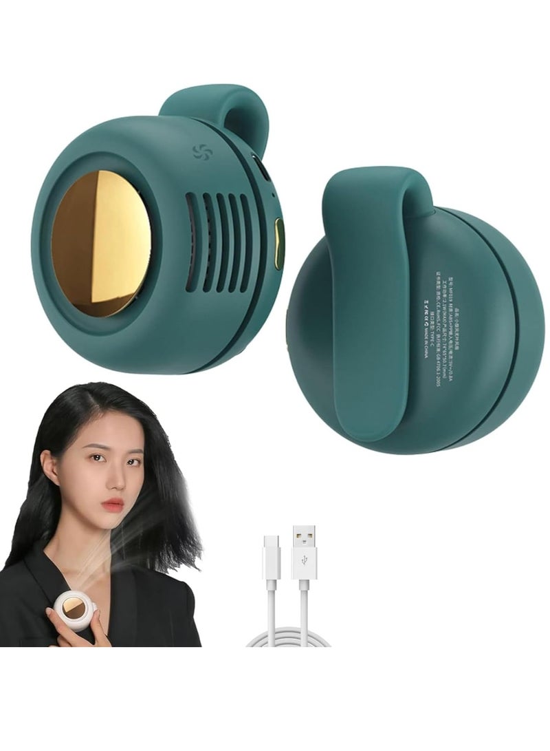 BlueFire Portable Mini Leafless Clip Fan for Waist, Neck & Collar - 360° Adjustable USB Rechargeable Bladeless Personal Fan | 900mAh Battery for 5Hrs Cooling | Ideal for Outdoor, Travel & Work - Stay Cool & Comfortable! - Image 1