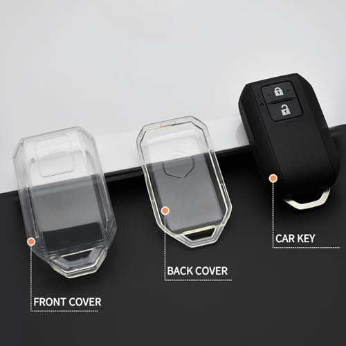 Keyzone Clear TPU Key Cover Compatible for Victoris, Jimny, Baleno, Grand Vitara, Xl6, Ignis, Swift, Ertiga, New Brezza 2022, Dzire, Fronx 2 Button Smart Key (Clear TPU) - Image 2