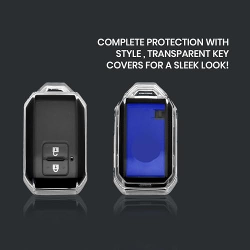 Keyzone Clear TPU Key Cover Compatible for Victoris, Jimny, Baleno, Grand Vitara, Xl6, Ignis, Swift, Ertiga, New Brezza 2022, Dzire, Fronx 2 Button Smart Key (Clear TPU) - Image 3