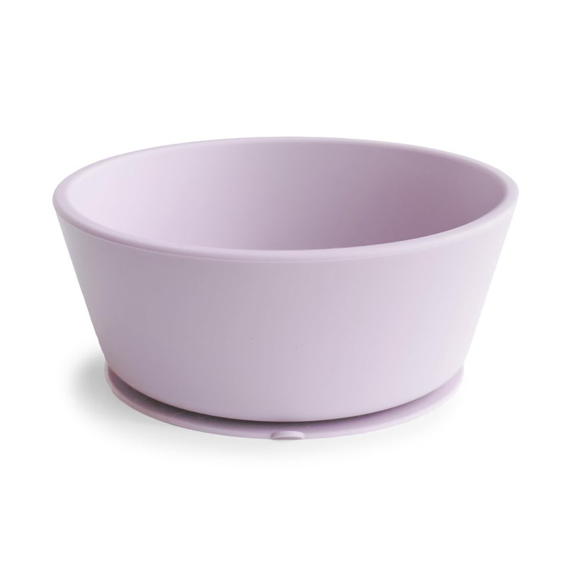 EAQ Mushie Silicone Suction Bowl | Non-Slip Silicone Suction Bowl for Babies & Toddlers | Material: Food Grade Silicone | Dishwasher & Microwave Safe (Soft Lilac) - Image 1