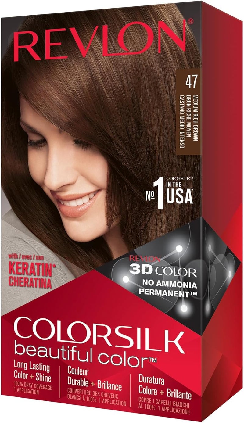 Revlon Colorsilk Natural Hair Color 4WB Medium Rich Brown each Pack of 1