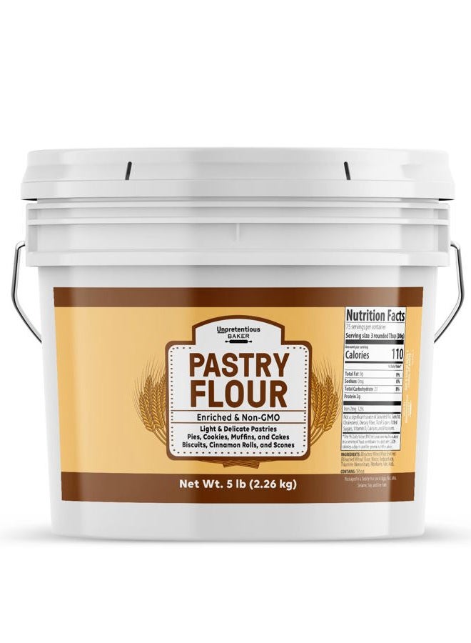 Unpretentious Pastry Flour, 1 Gallon, Non-GMO, Great For Flaky Pastries, Pies, Muffins, Biscuits - Image 1