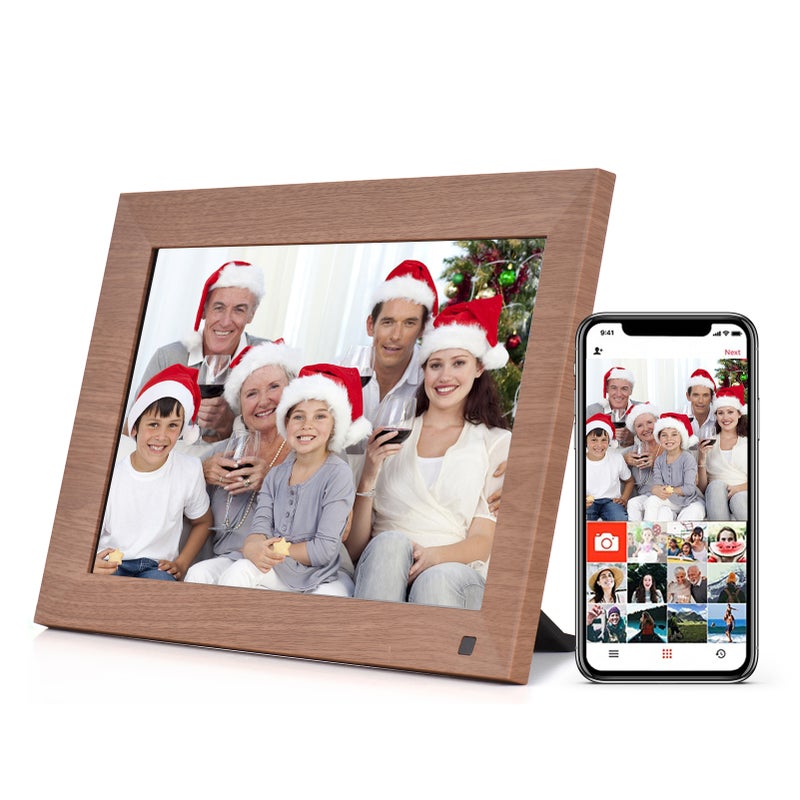 10 Inch WiFi Digital Photo Frame Smart Digital Picture Frame Wall Mountable 1280*800 IPS Touchscreen 16GB Storage Auto Rotation Motion Sensor Share Photos via APP with Backside Stand - Image 1