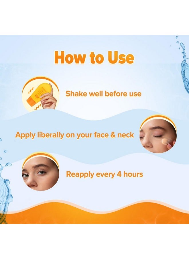 Aqualogica - Glow+ Nfused Water All Skin Type Sunscreen Spf 50+ Pa++++ With Papaya&Vitamin C Ultralight Water-Infused Formula Gives Glowing&Hydrated Skin Lightweight,Hydrating And No White Cast - 50G - Image 1
