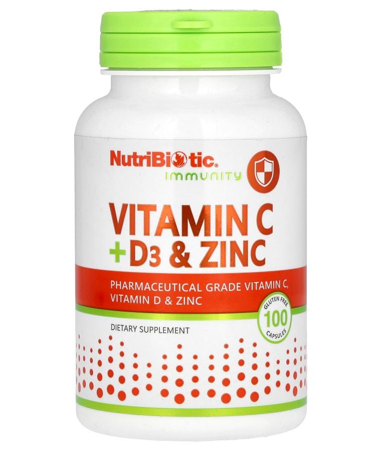 فيتامين سي + دي 3 وزنك للمناعة 100 كبسولة