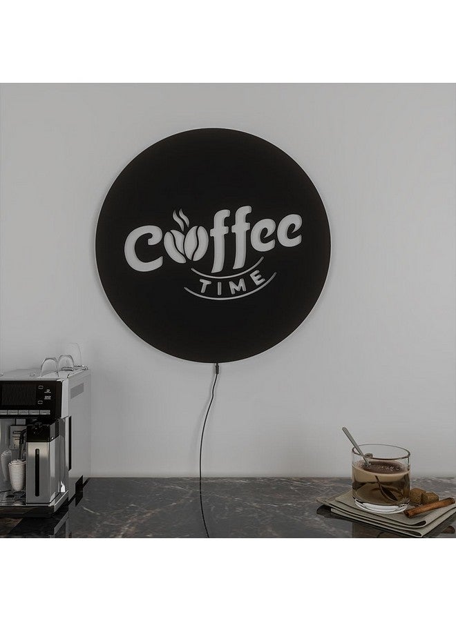 woodhang علامة حائط مضيئة LED مزخرفة لوقت القهوة من WOODHANG لتزيين المقهى الحديث|ضوء محيطي دافئ|فن حائط بار القهوة - Image 2